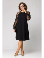 Barbara | Elegantní černé sexy krajkové šaty