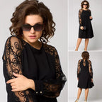 Barbara | Elegantní černé sexy krajkové šaty