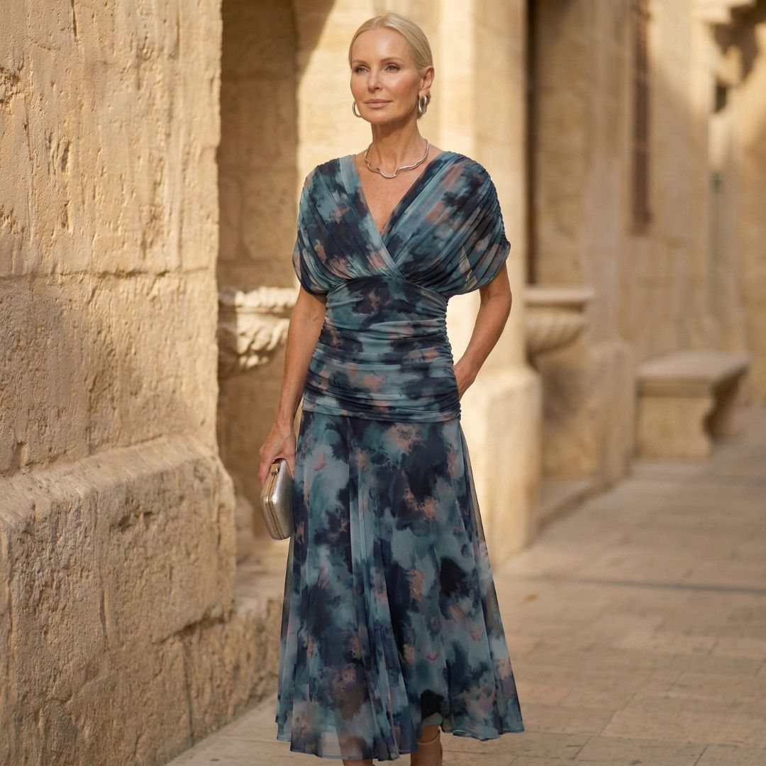 Luna | Elegantní modré šaty