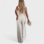 Wilhelmina - Elegantní bezramenný top a kalhoty