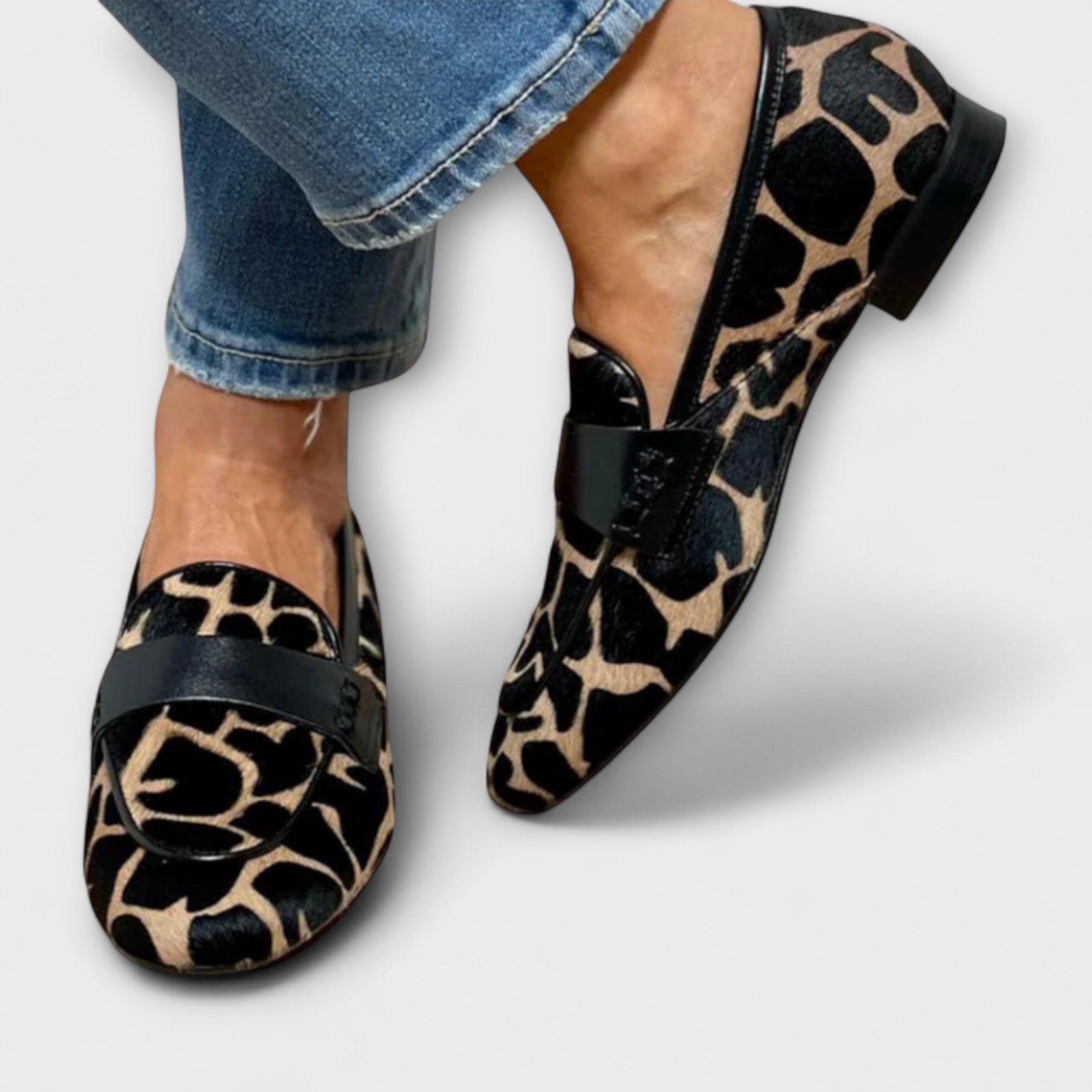 Leonie -  Ortopedické mokasíny Leopard