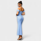Ione - Šaty Bodycon s odhalenými rameny a řasením