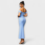 Ione - Šaty Bodycon s odhalenými rameny a řasením