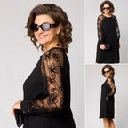 Barbara | Elegantní černé sexy krajkové šaty